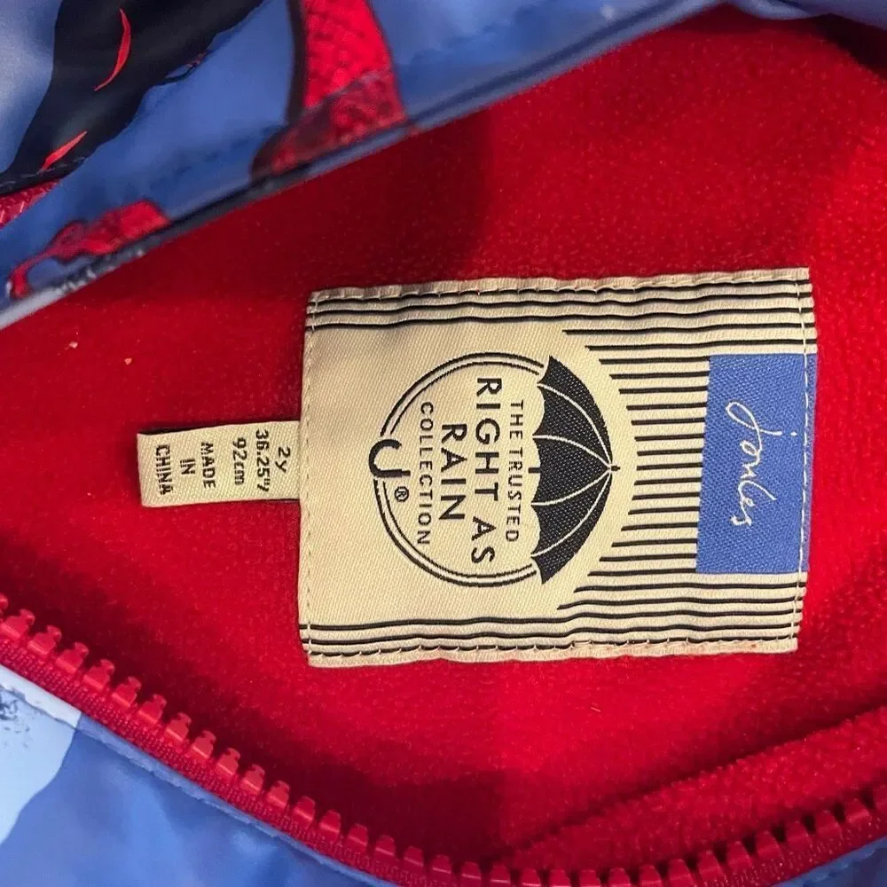 2T Joules dinosaur raincoat